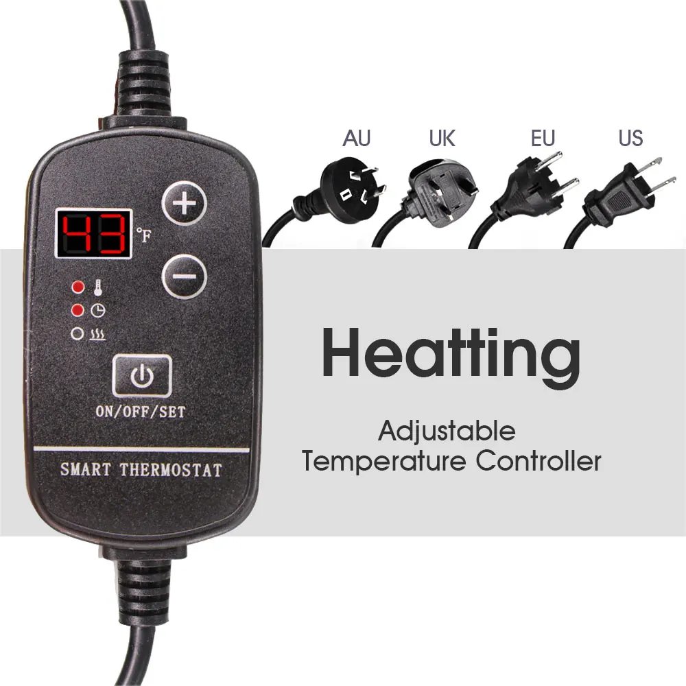 7-100W Garden 16℃ to 45℃ Adjustable Thermostat Seedling Heated Mat for Winter Plants Nursery Heating Pad Seed Germination Grow thumbnail 3