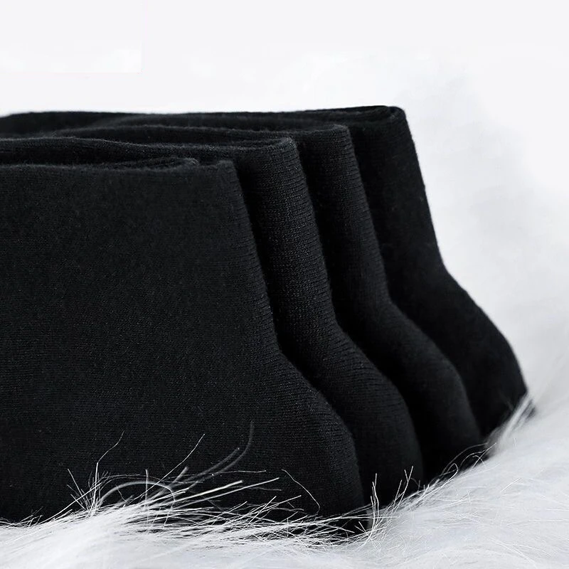 High Quality Men‘s Socks Cotton Casual Business Middle Black Breathable Male Crew Socks Dress Gifts Socks 5 Pairs Size38-45 thumbnail 6