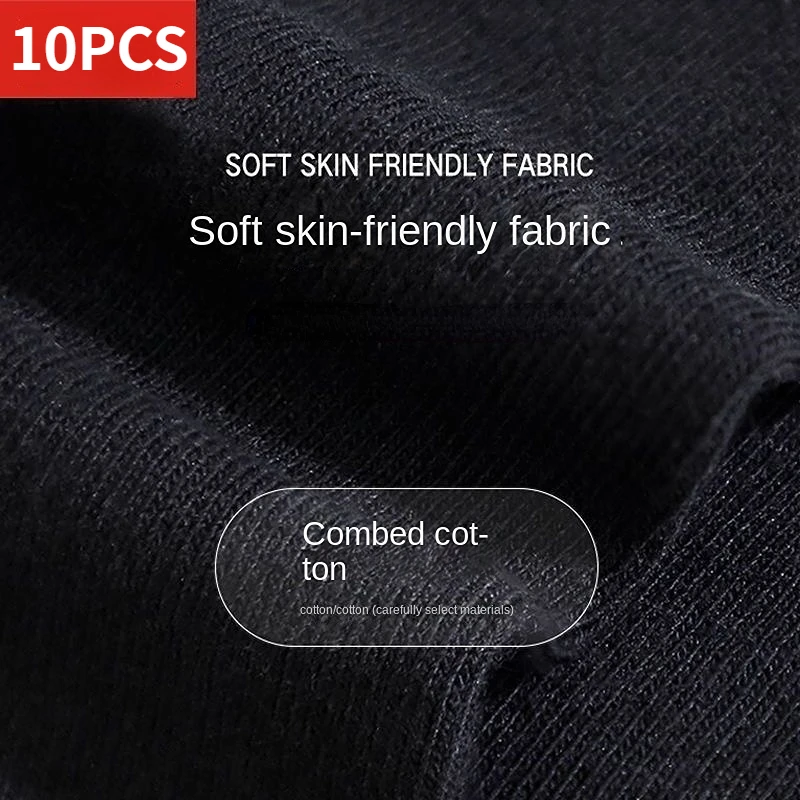 High Quality Men‘s Socks Cotton Casual Business Middle Black Breathable Male Crew Socks Dress Gifts Socks 5 Pairs Size38-45 thumbnail 5