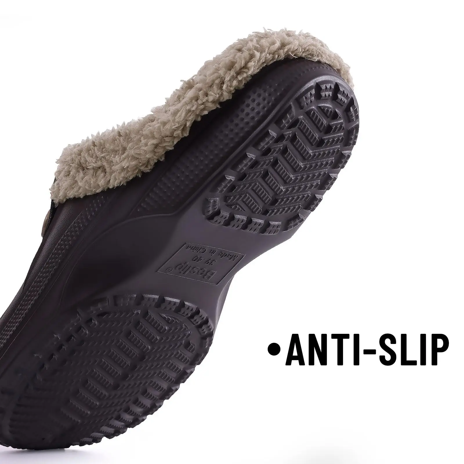 Kidmi Classic Fur Shoes For Men Women Lined Clogs Waterproof Shoes Winter Fuzzy Slippers for Women Men Indoor and Outdoor Shoes thumbnail 5