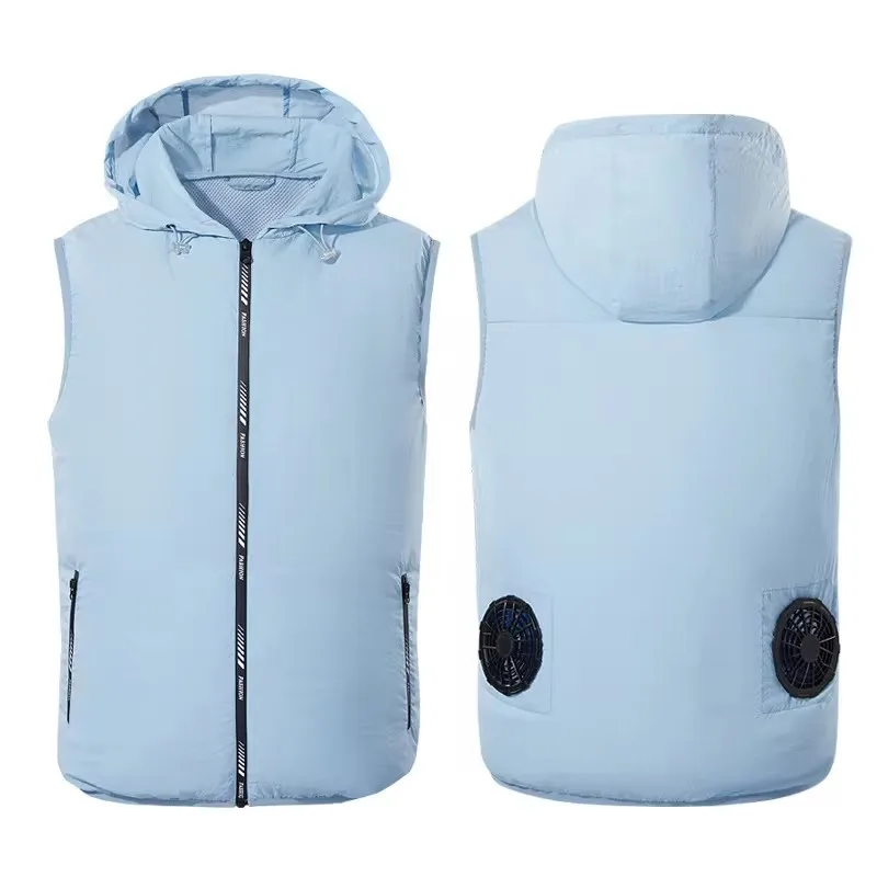 Summer Sport Fan Air Condition Cool Man Woman Travel Ultralight Brand Outdoor Vest Clothes Jacket Sun Windbreaker Fishing Worker thumbnail 2