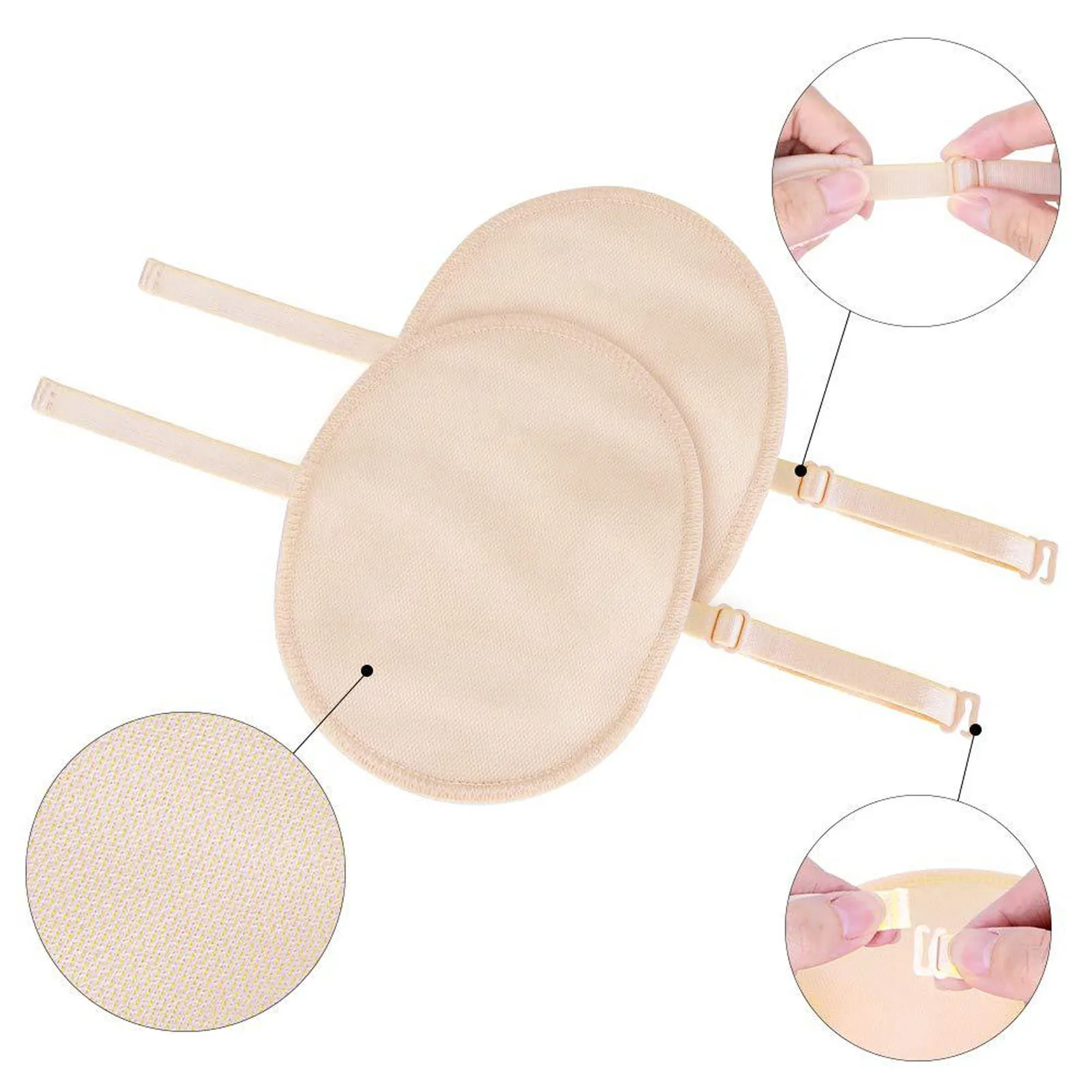 1Pair Underarm Sweat Pad Reusable Dress Clothing Absorb Armpit Sweat Perspiration Pads Absorbent Deodorant Pad For Woman Men thumbnail 3