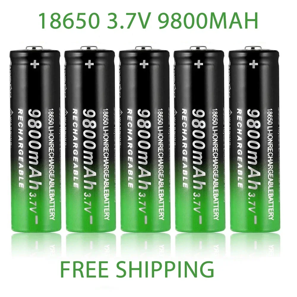 2026new fast charging 18650 battery high quality 9800mah 3.7V 18650 Li ion battery flashlight charging battery + free delivery thumbnail 2