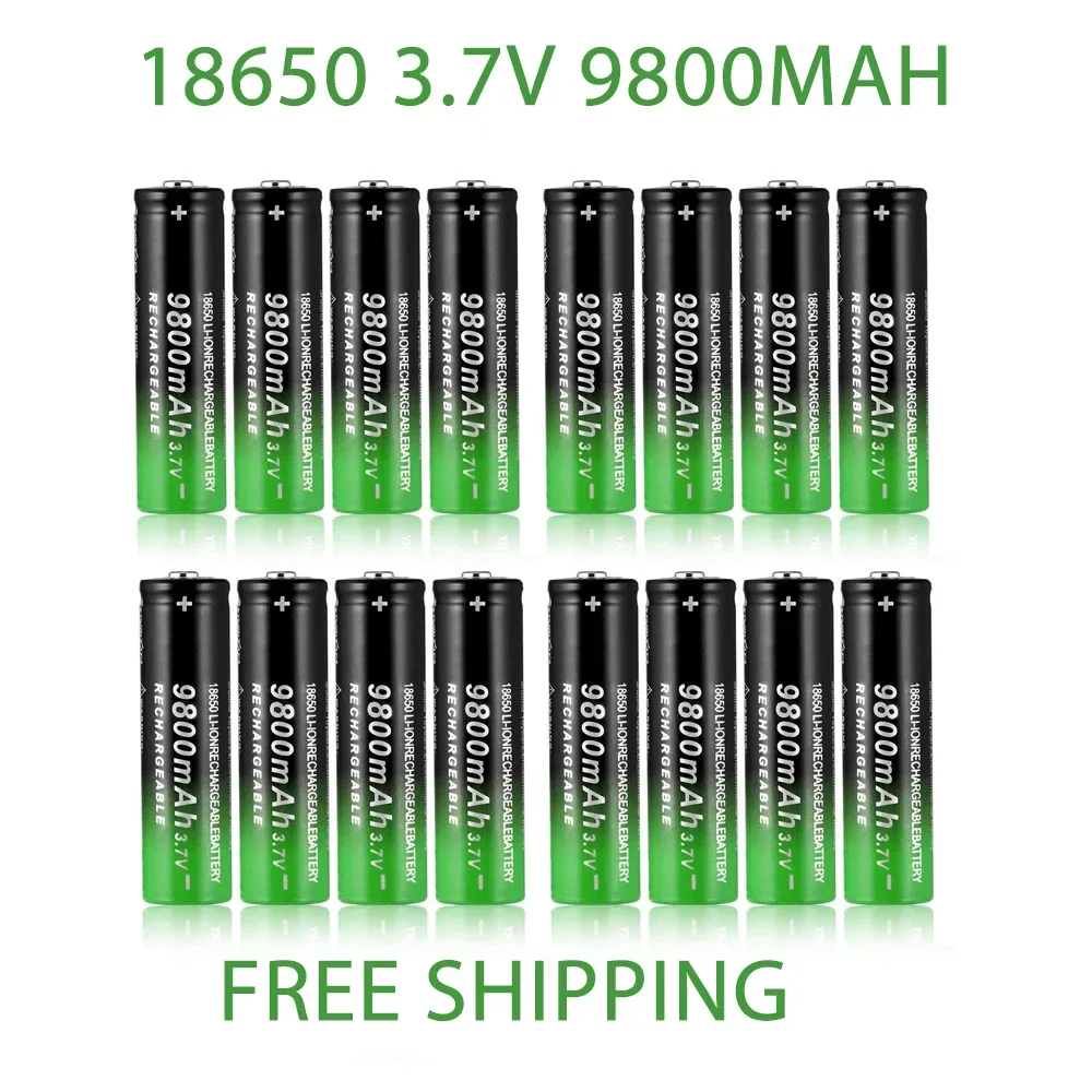 2026new fast charging 18650 battery high quality 9800mah 3.7V 18650 Li ion battery flashlight charging battery + free delivery thumbnail 5