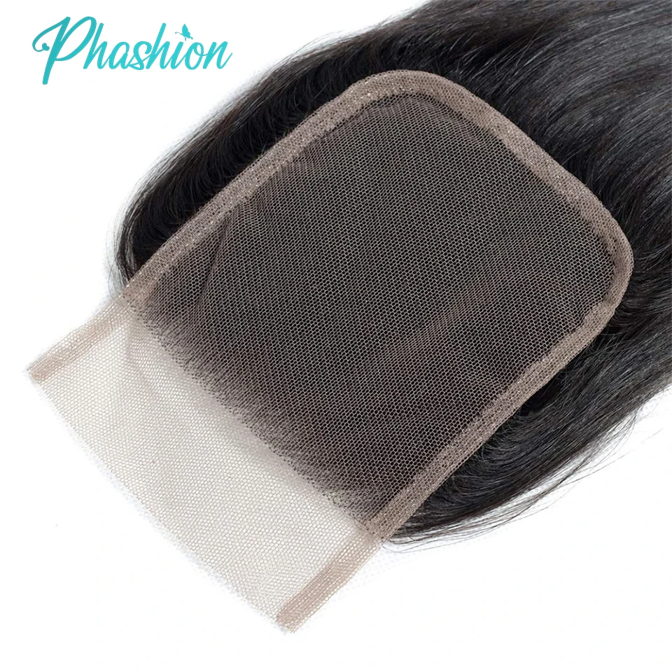 Phashion 24 26 Inch 5x5 4x4 Straight Lace Closure Only Pre Plucked Long Full Swiss Transparent Lace 100% Remy Human Hair On Sale thumbnail 3