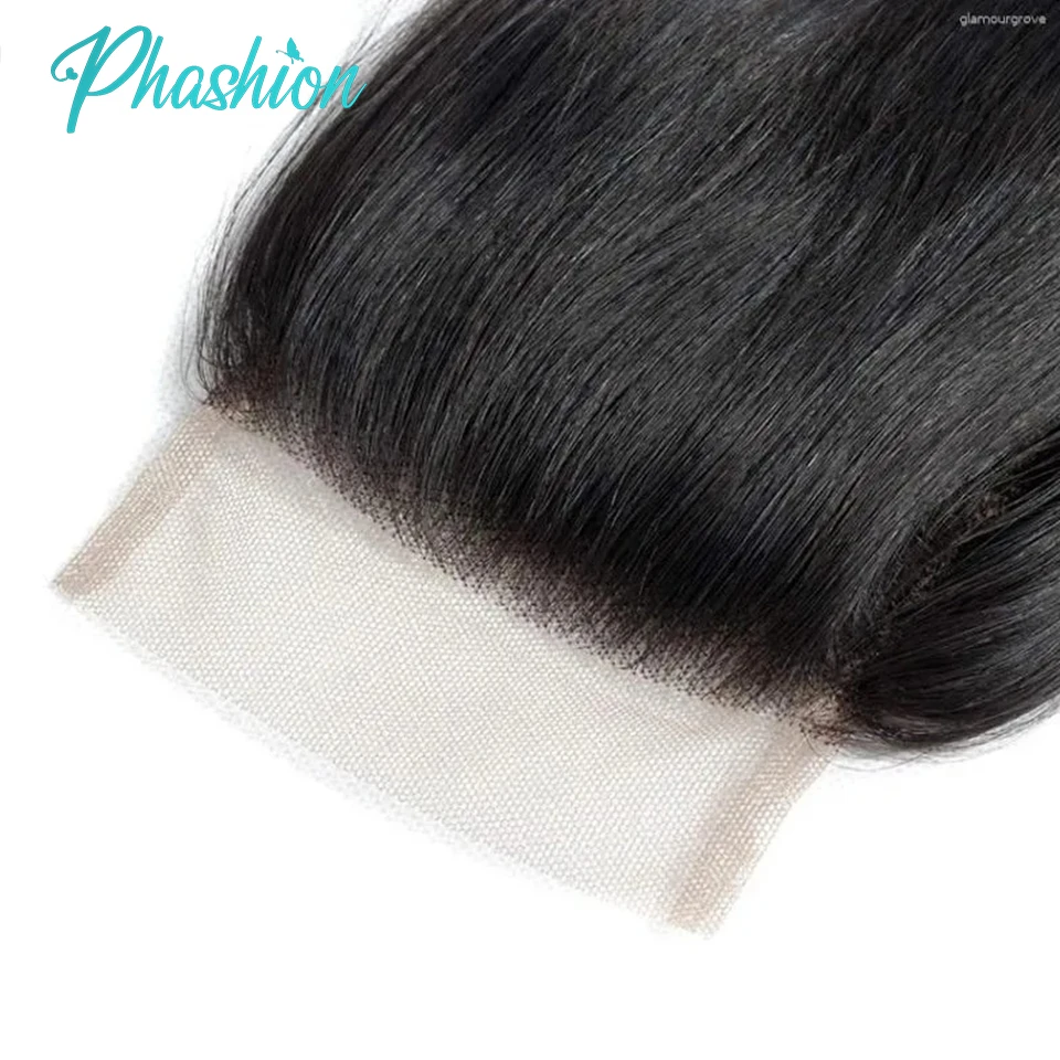 Phashion 24 26 Inch 5x5 4x4 Straight Lace Closure Only Pre Plucked Long Full Swiss Transparent Lace 100% Remy Human Hair On Sale thumbnail 2