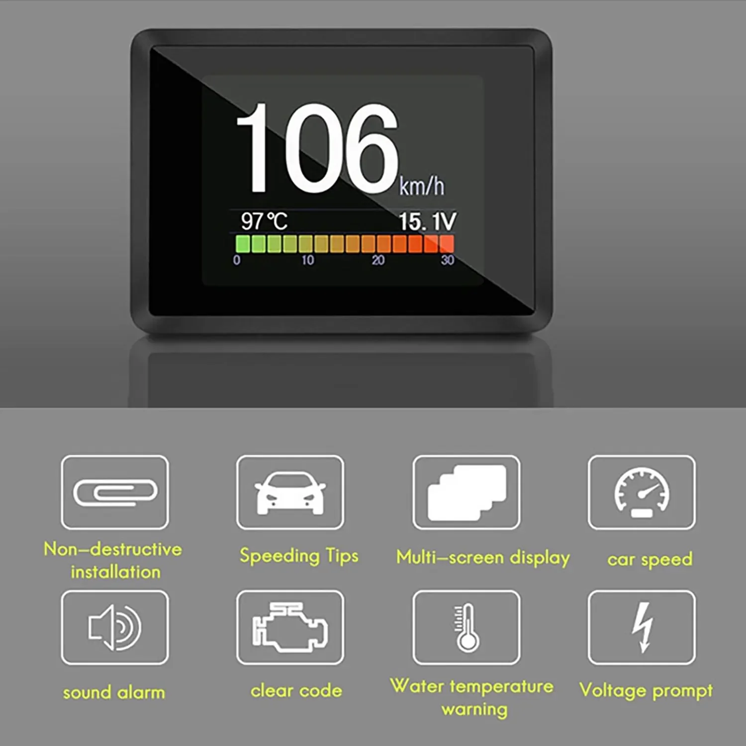 A203 OBD2 On-board Computer A203 Car Digital Computer Trip Display Speed Fuel Consumption Temperature Gauge OBD2 Scanner