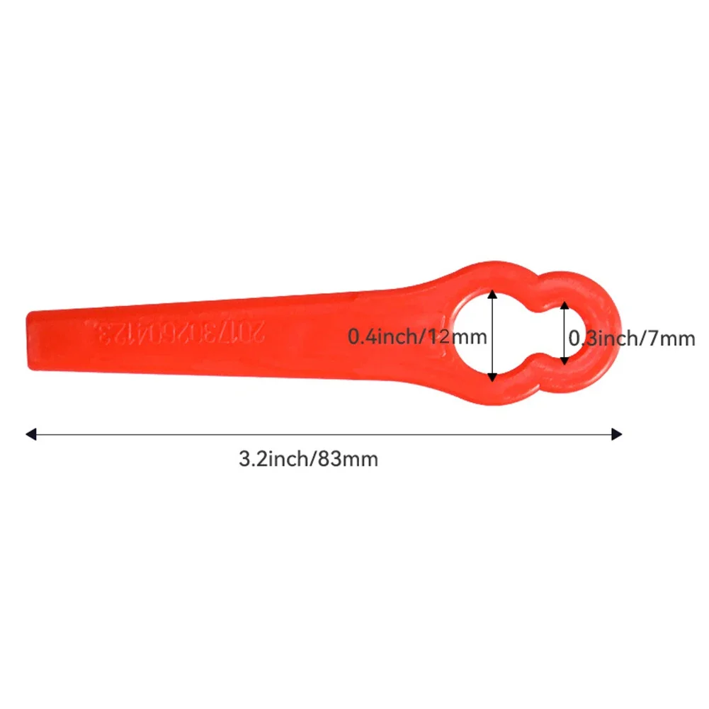 20/60/100/120Pcs Strimmer Blades Plastic L83 Grass Cutting Blade Durable Grass Trimming Machine Blade for Cordless Grass Trimmer thumbnail 6