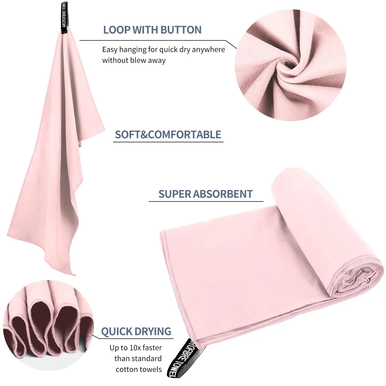 1 Pcs Microfiber Towel Sports Quick-Drying Super Absorbent Camping Towel Super Soft Lightweight Gym Swimming Yoga Beach Towel thumbnail 3