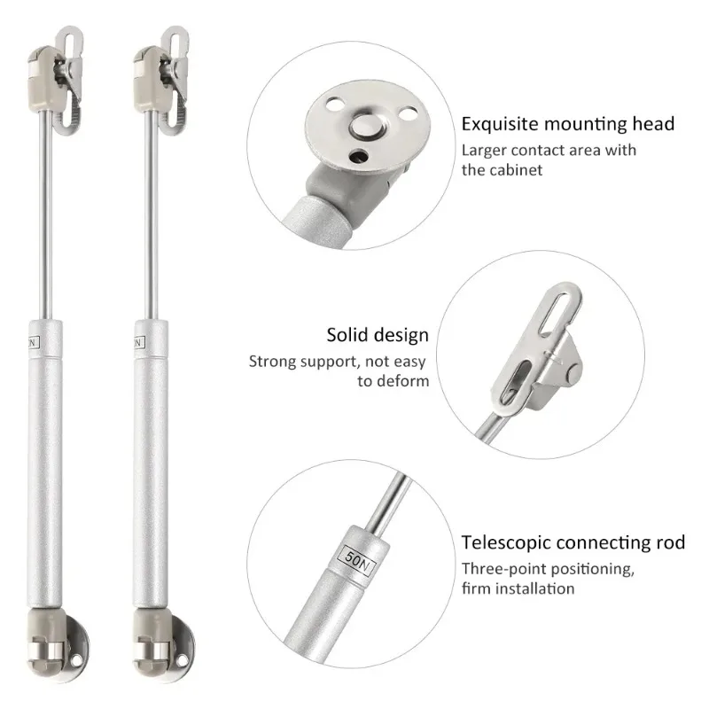 2/4Pcs 20/40/60/80N/100N/200N Furniture Hinge Kitchen Cabinet Door Lift Pneumatic Support Hydraulic Gas Spring Stay thumbnail 2
