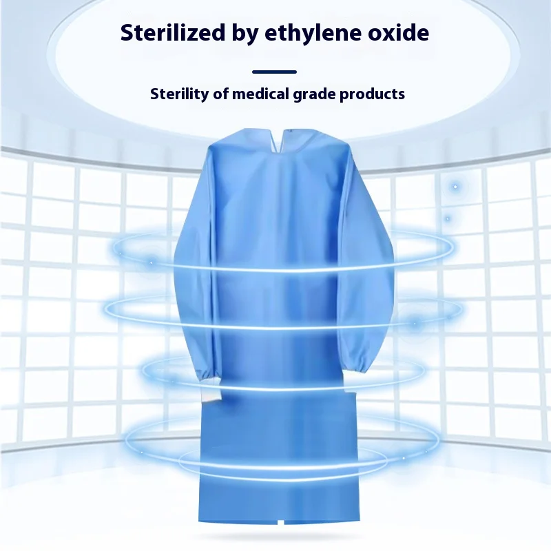 JUSTLANG Medical Lsolation Suit Disposable Gown Coat style Nonwovens SMS Surgical Gown Dustproof And Breathable thumbnail 3