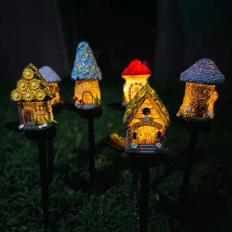 Solar Powered Fairy House Lawn Lamp Solar Led Light Outdoor Garden Decoration Lamp Waterproof Solar Lights thumbnail 2