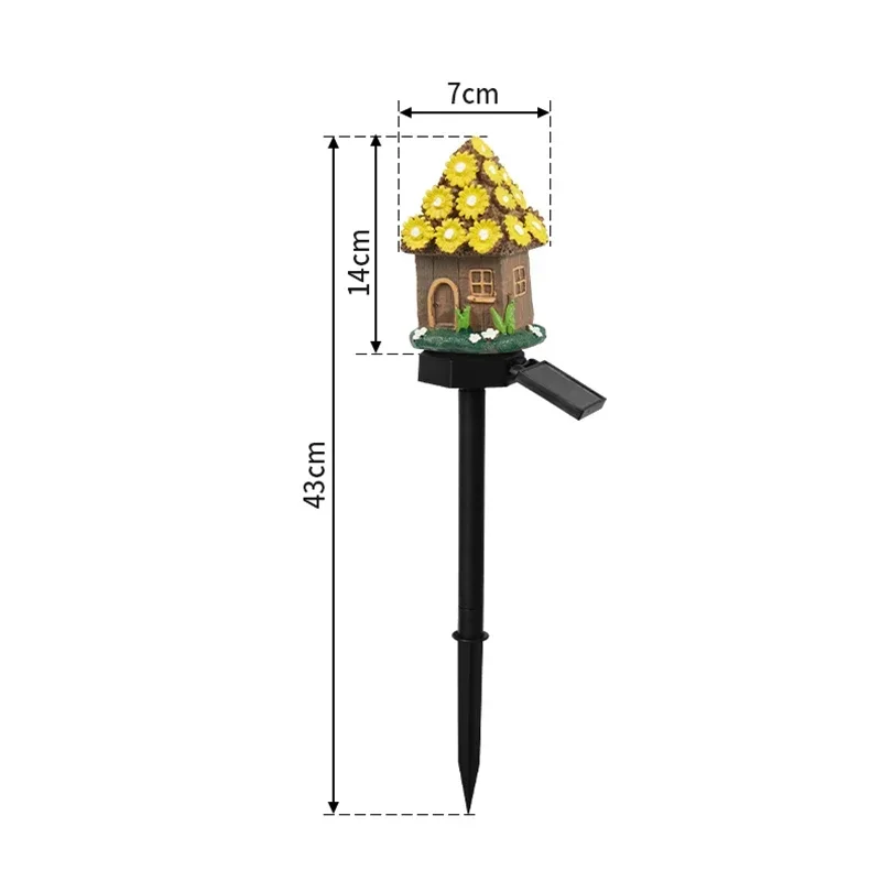 Solar Powered Fairy House Lawn Lamp Solar Led Light Outdoor Garden Decoration Lamp Waterproof Solar Lights thumbnail 6