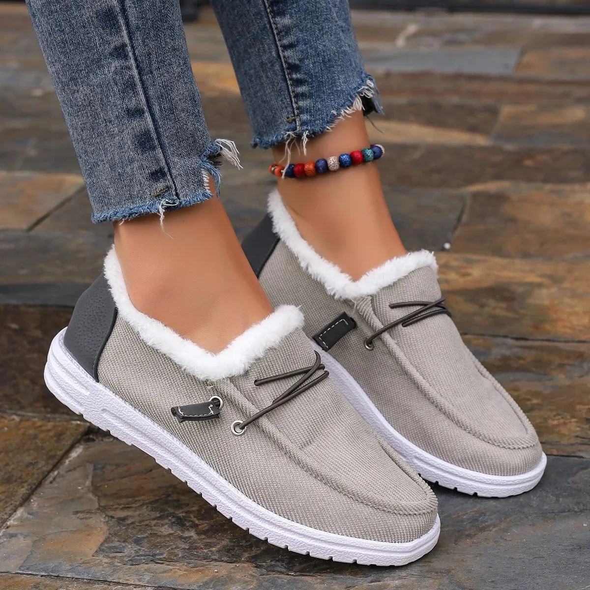 Casual Flats Cotton Boots Winter New Sport Platform Fashion Work Shoes Women Winter New Luxury Hot Plush Boots thumbnail 4