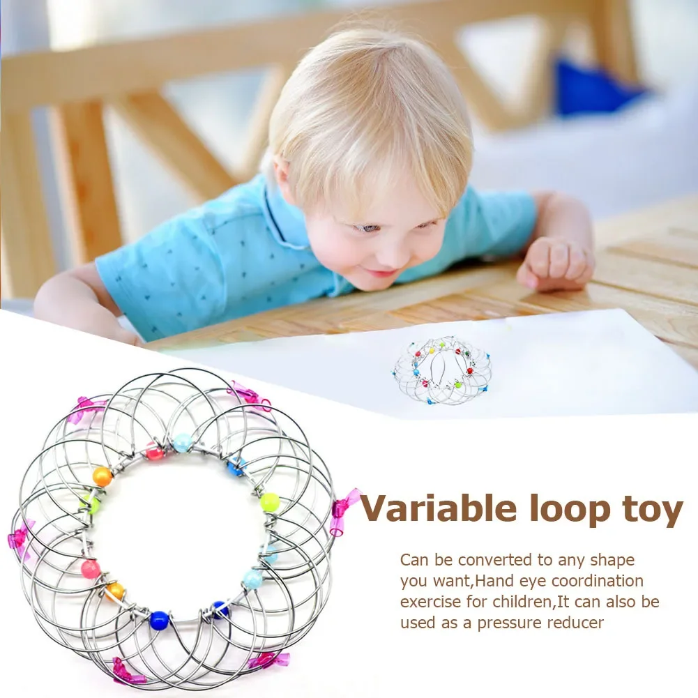 Educational Fidget Toys For Kids And Adults - Mandala Decompression Flower Basket & Steel Ring Sensory Halloween Christmas Gift thumbnail 4