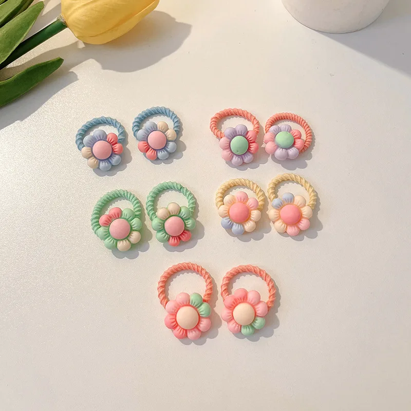 Baby thumb hair circle children's rubber band lovely girl's hair accessories tie hair rubber band does not hurt hair and has thumbnail 6