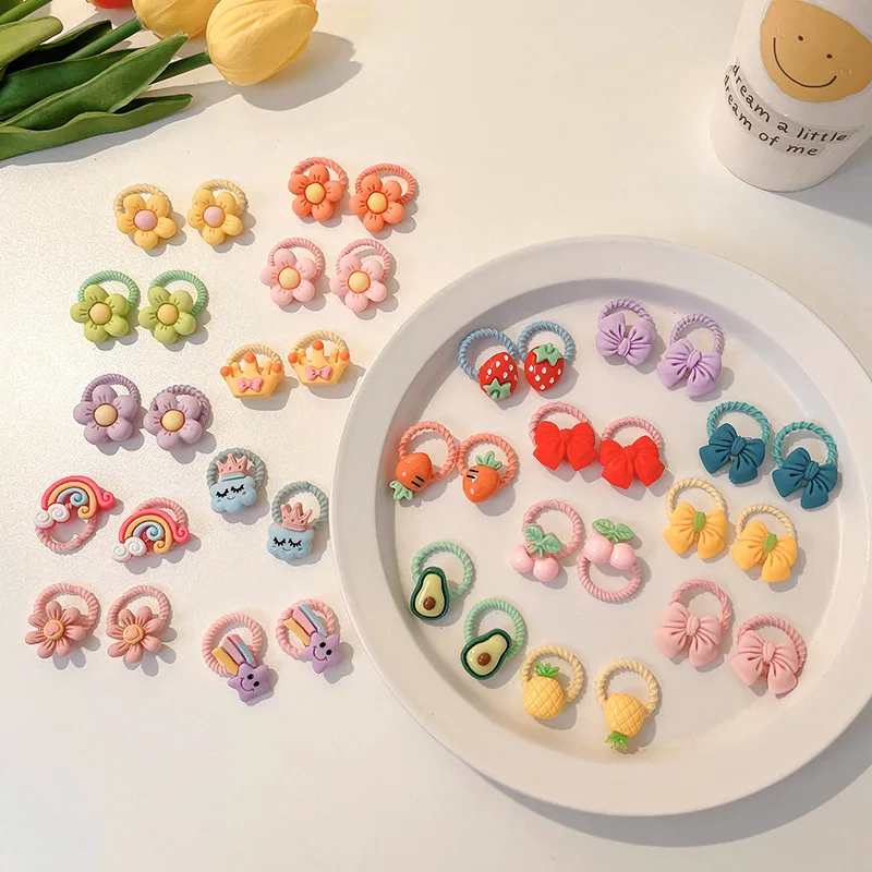 Baby thumb hair circle children's rubber band lovely girl's hair accessories tie hair rubber band does not hurt hair and has