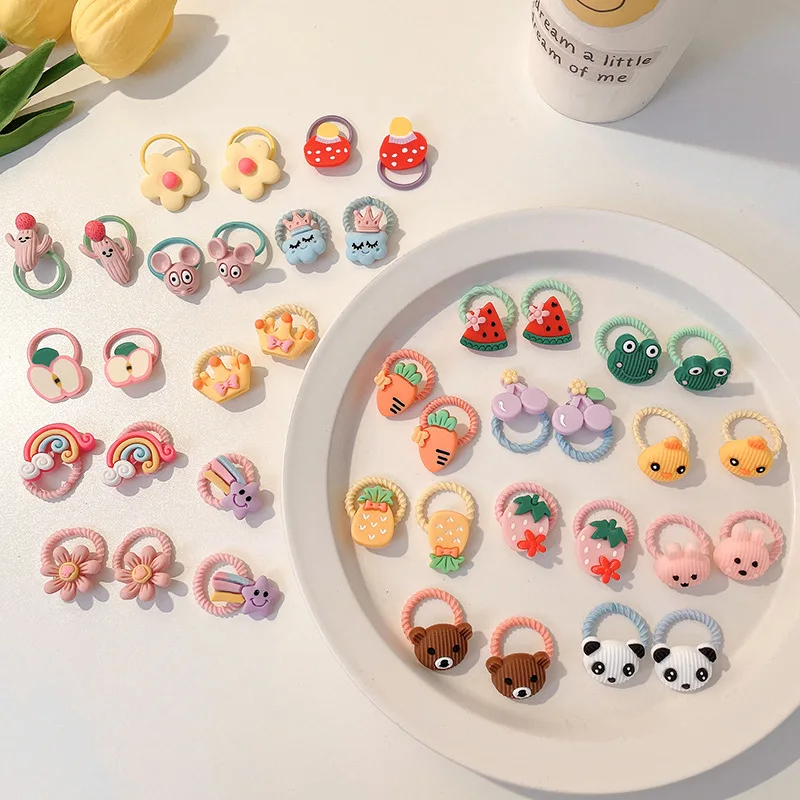 Baby thumb hair circle children's rubber band lovely girl's hair accessories tie hair rubber band does not hurt hair and has thumbnail 3