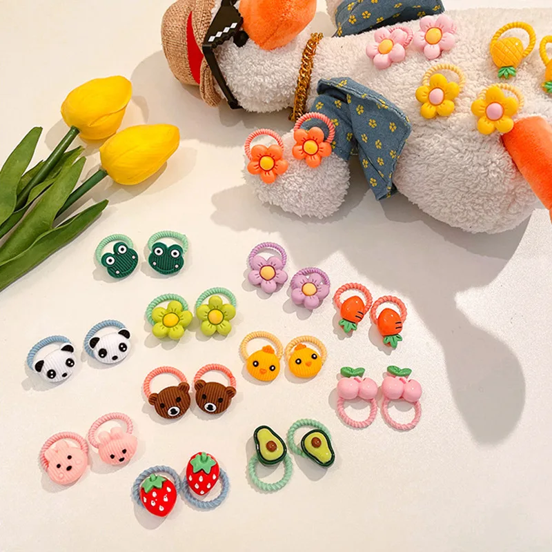 Baby thumb hair circle children's rubber band lovely girl's hair accessories tie hair rubber band does not hurt hair and has thumbnail 2