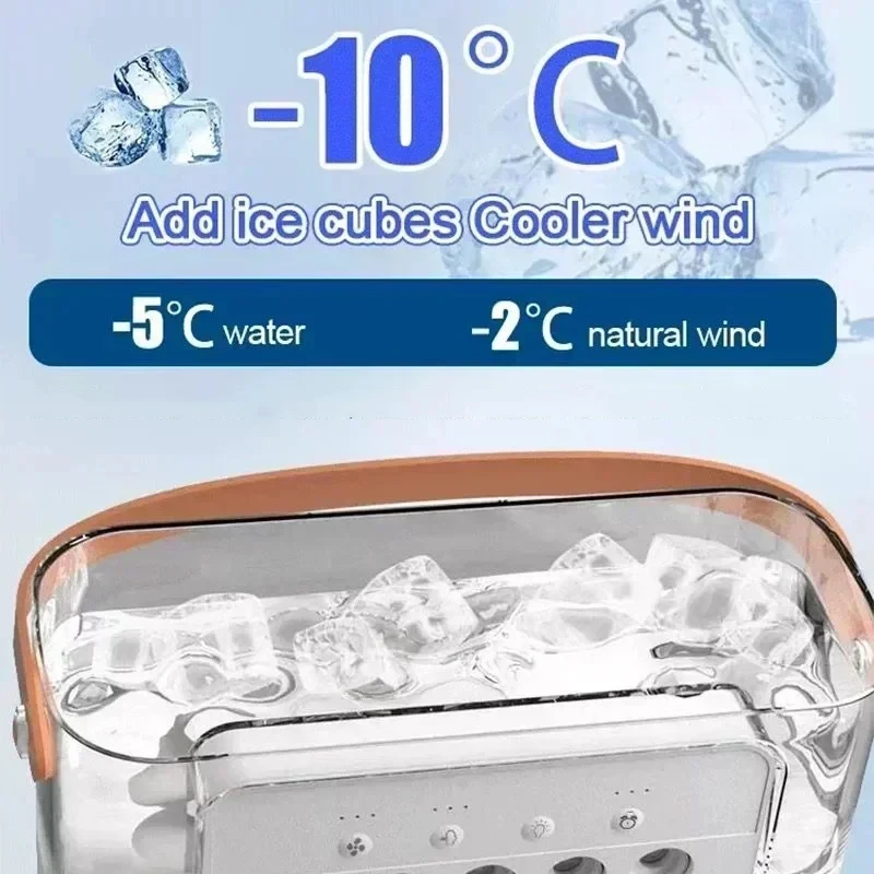 3 In 1 New Fan AIr Conditioner Household Small Air Cooler LED Night Light Portable Humidifier Air Adjustment Fan Office Home Fan thumbnail 2