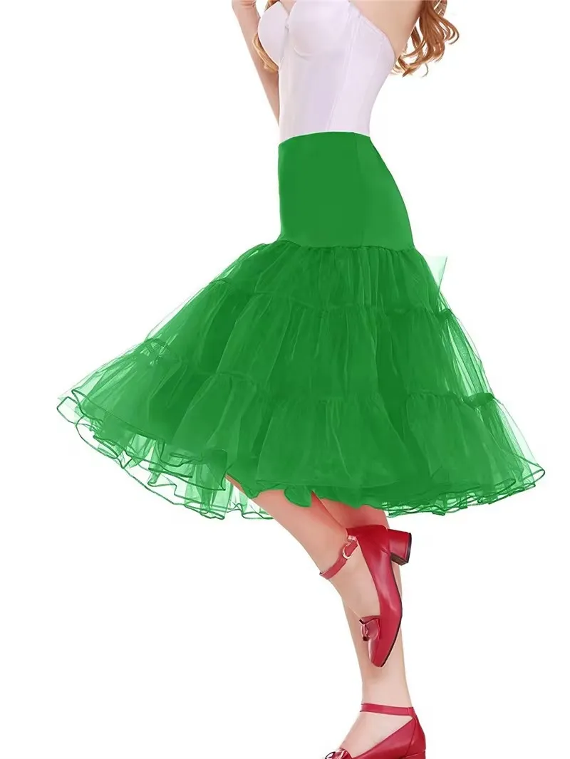 Fast Shipping Free 50s Cosplay Petticoat Rockabilly Dress Crinoline for Woman Wedding Bridal Underskirt Rockabilly Tutu thumbnail 2