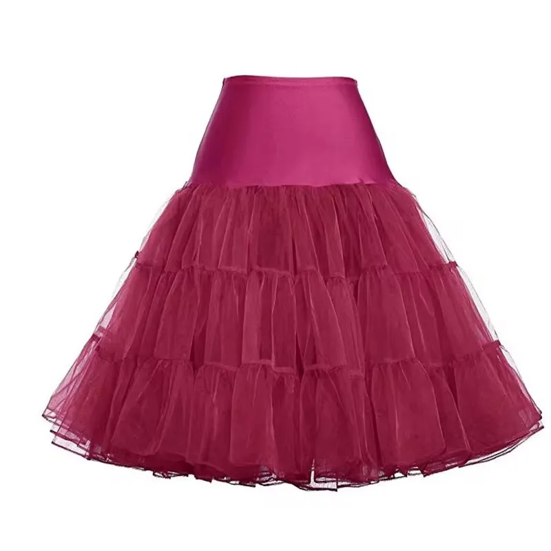 Fast Shipping Free 50s Cosplay Petticoat Rockabilly Dress Crinoline for Woman Wedding Bridal Underskirt Rockabilly Tutu thumbnail 4