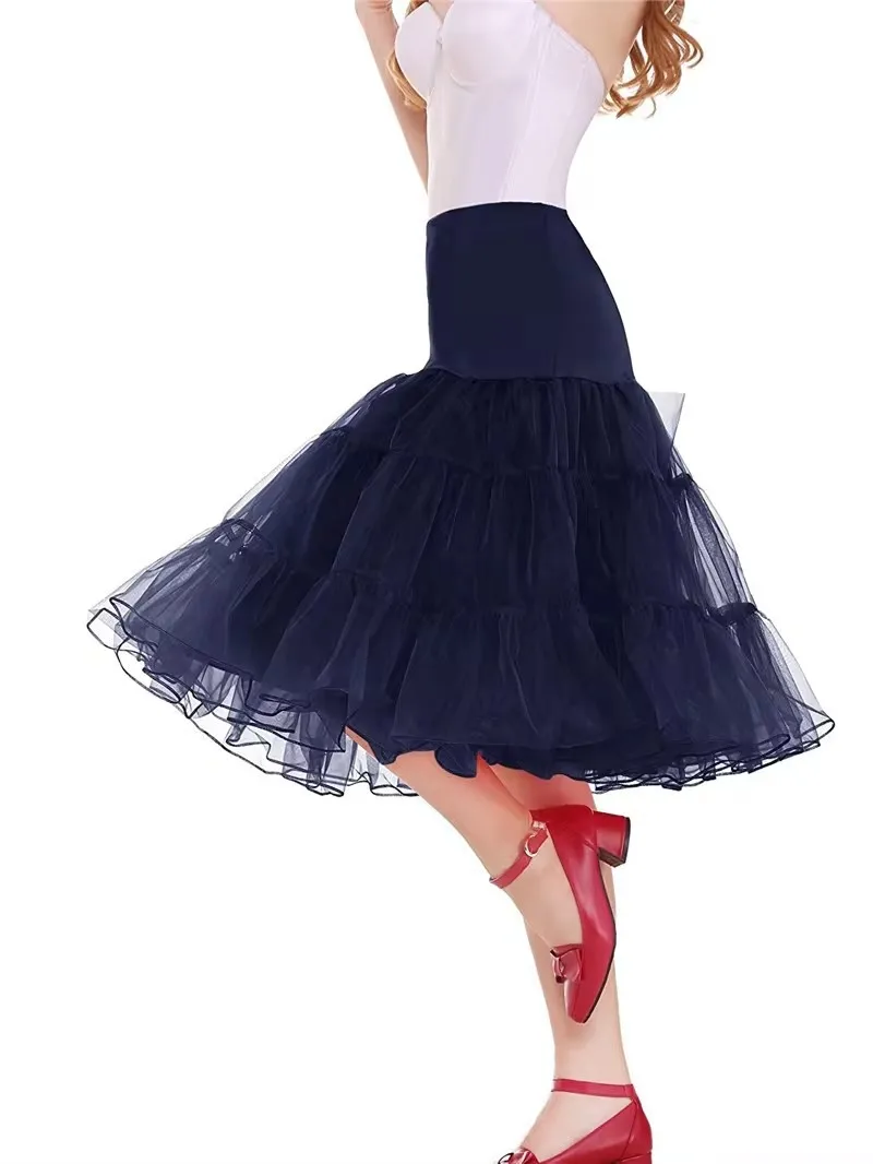 Fast Shipping Free 50s Cosplay Petticoat Rockabilly Dress Crinoline for Woman Wedding Bridal Underskirt Rockabilly Tutu thumbnail 3