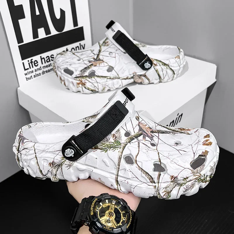 Flat Sandals Men Shoes 2024 Slippers Men Garden Platform Sandals Man Summer Sandals Male Sneakers Outdoor Flip Flops Home Clogs thumbnail 3