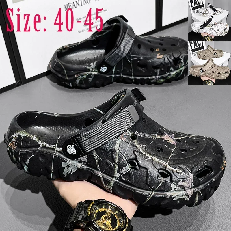 Flat Sandals Men Shoes 2024 Slippers Men Garden Platform Sandals Man Summer Sandals Male Sneakers Outdoor Flip Flops Home Clogs thumbnail 2
