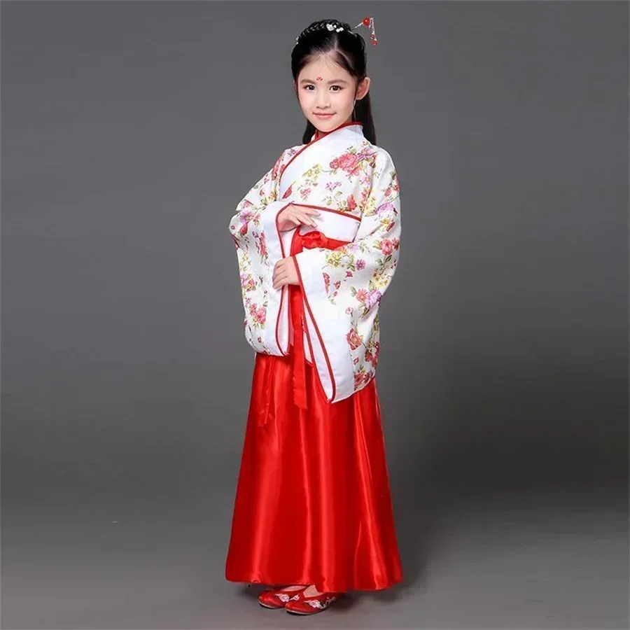Traditional Chinese Lion Dance Costume Folk Dance Costume Hanfu Dress for Girl Kids Children Girls Lion Dance China Clothing thumbnail 4