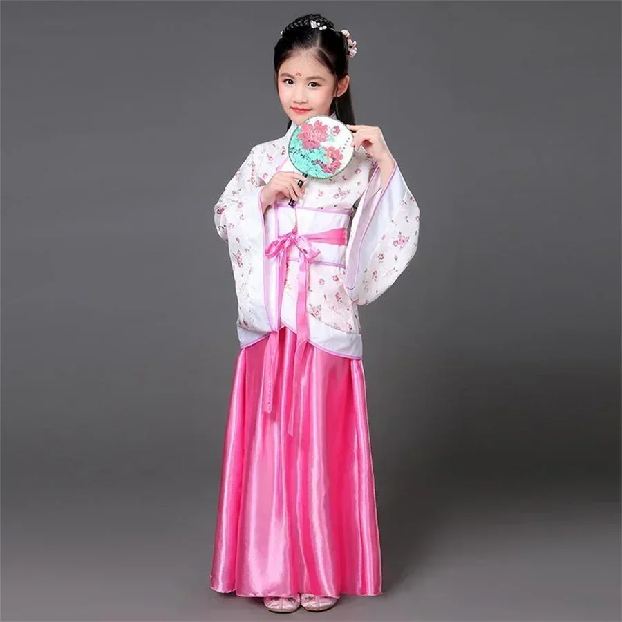 Traditional Chinese Lion Dance Costume Folk Dance Costume Hanfu Dress for Girl Kids Children Girls Lion Dance China Clothing thumbnail 5