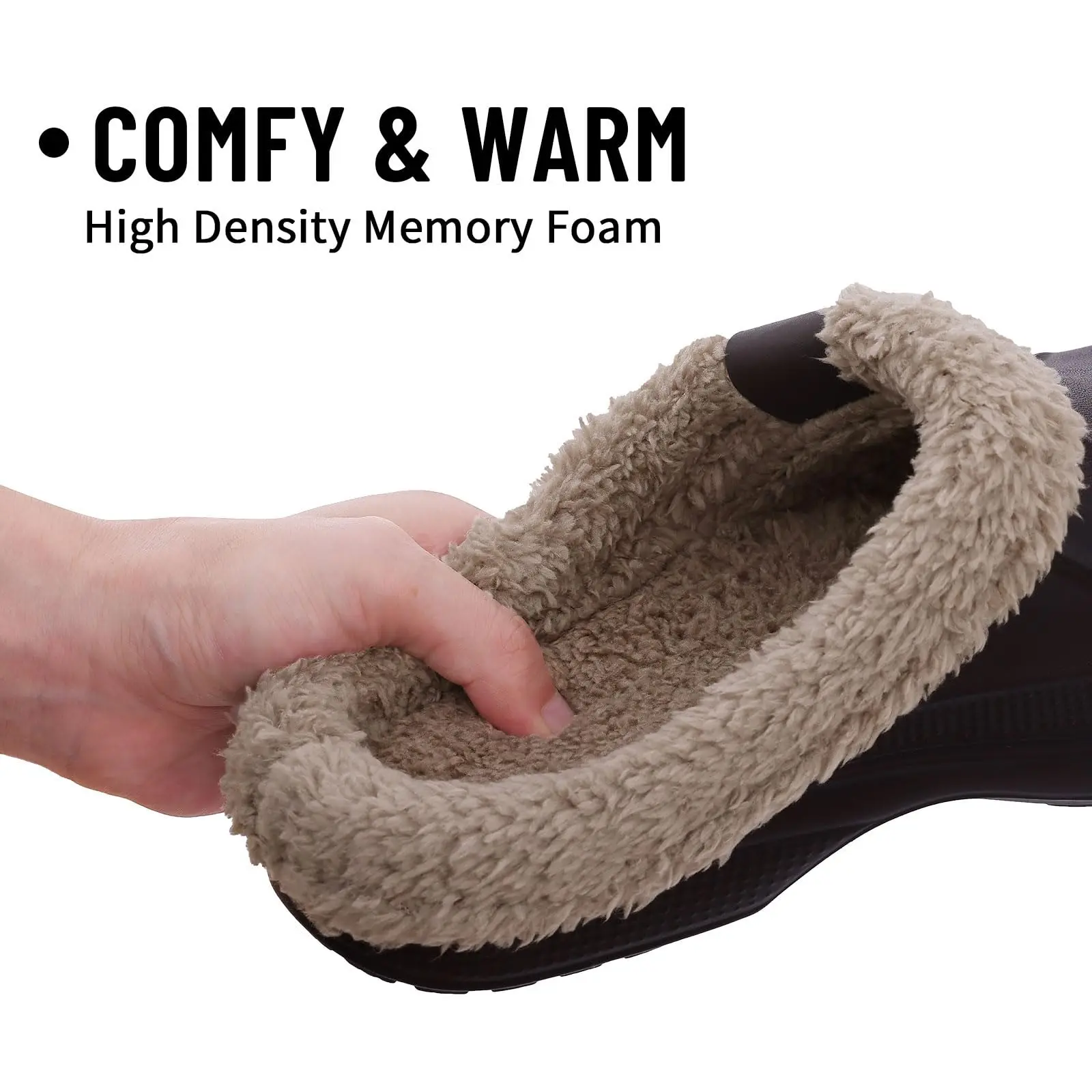 Asgard Winter Fur Furry Slippers For Men Outdoor Fashion Waterproof Plush Cotton Slippers Indoor Warm Cozy Non-slip Home Shoes thumbnail 5