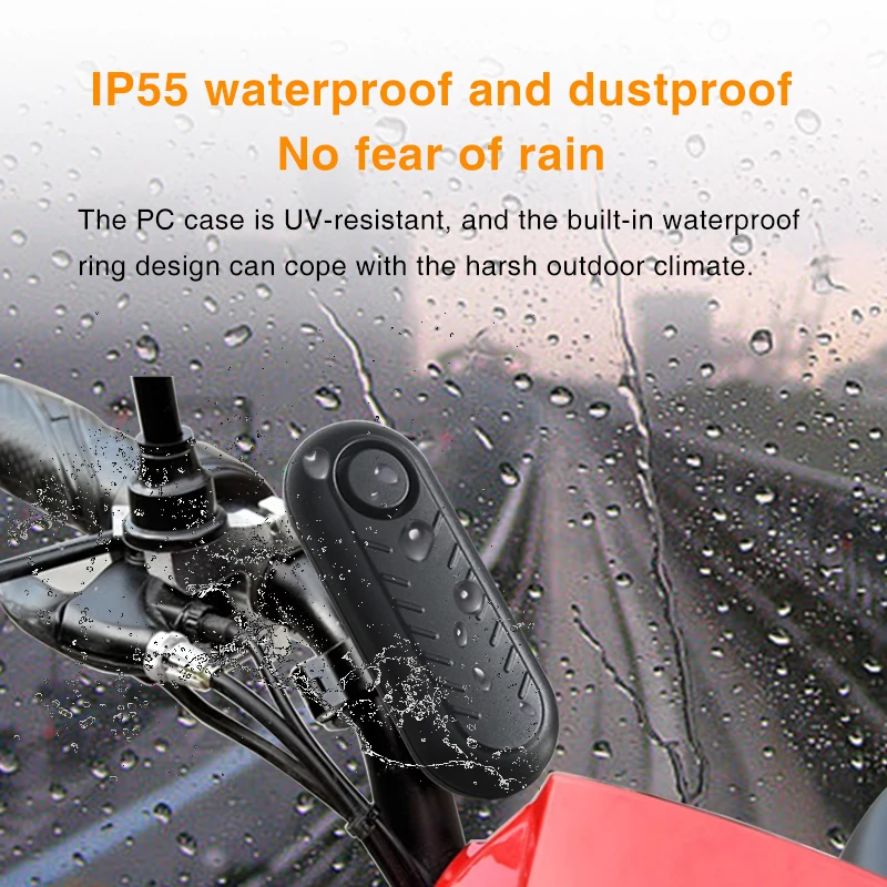 Wireless Bicycle Alarm Remote Control Waterproof Electric Motorcycle Scooter Bike Security Protection Anti theft Alarms thumbnail 5