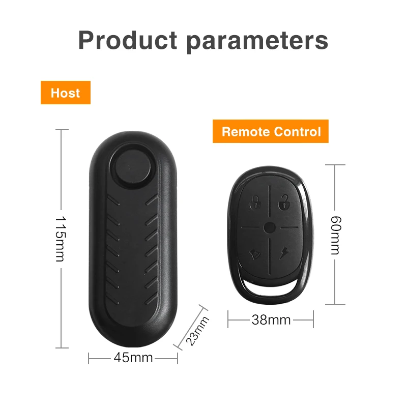 Wireless Bicycle Alarm Remote Control Waterproof Electric Motorcycle Scooter Bike Security Protection Anti theft Alarms thumbnail 6