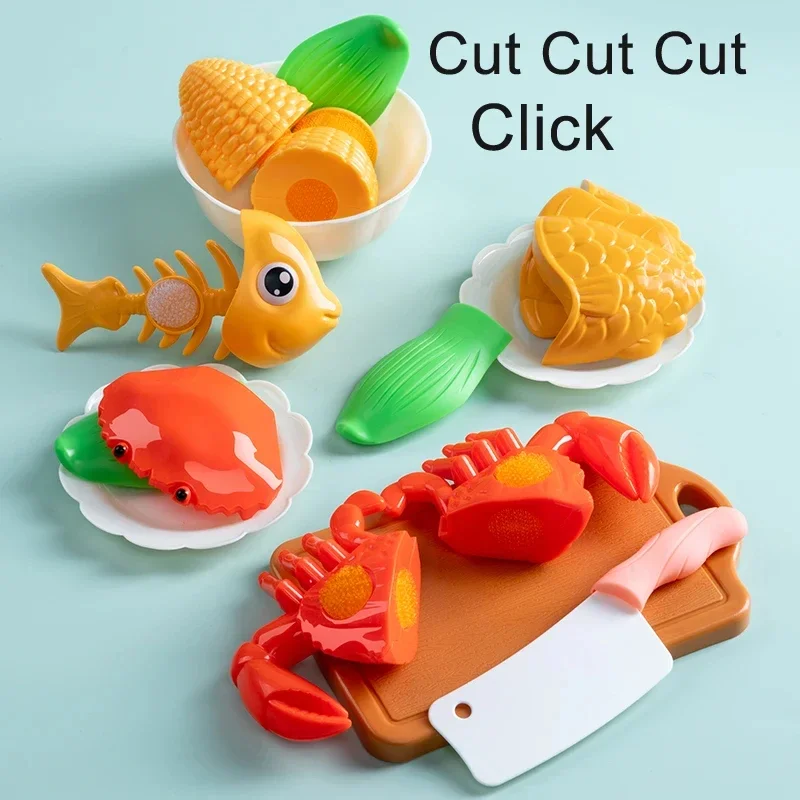 Cutting Play Food Toy for Kids Kitchen Toys Pretend Play Fruit Vegetable Pizza Cake Accessories Early Educational for Girl's Toy thumbnail 3