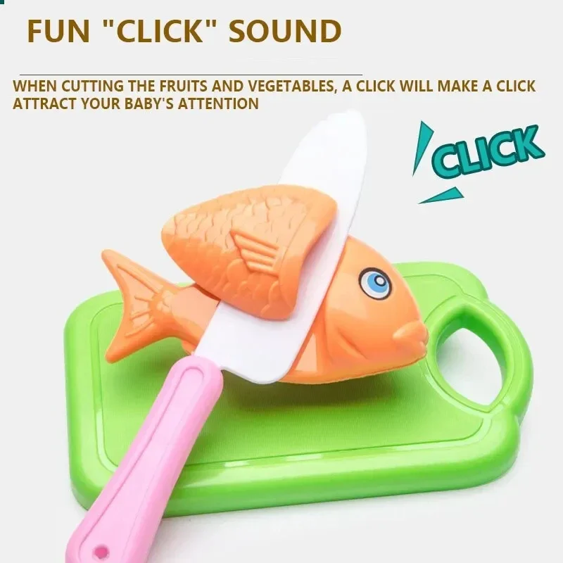 Cutting Play Food Toy for Kids Kitchen Toys Pretend Play Fruit Vegetable Pizza Cake Accessories Early Educational for Girl's Toy thumbnail 5