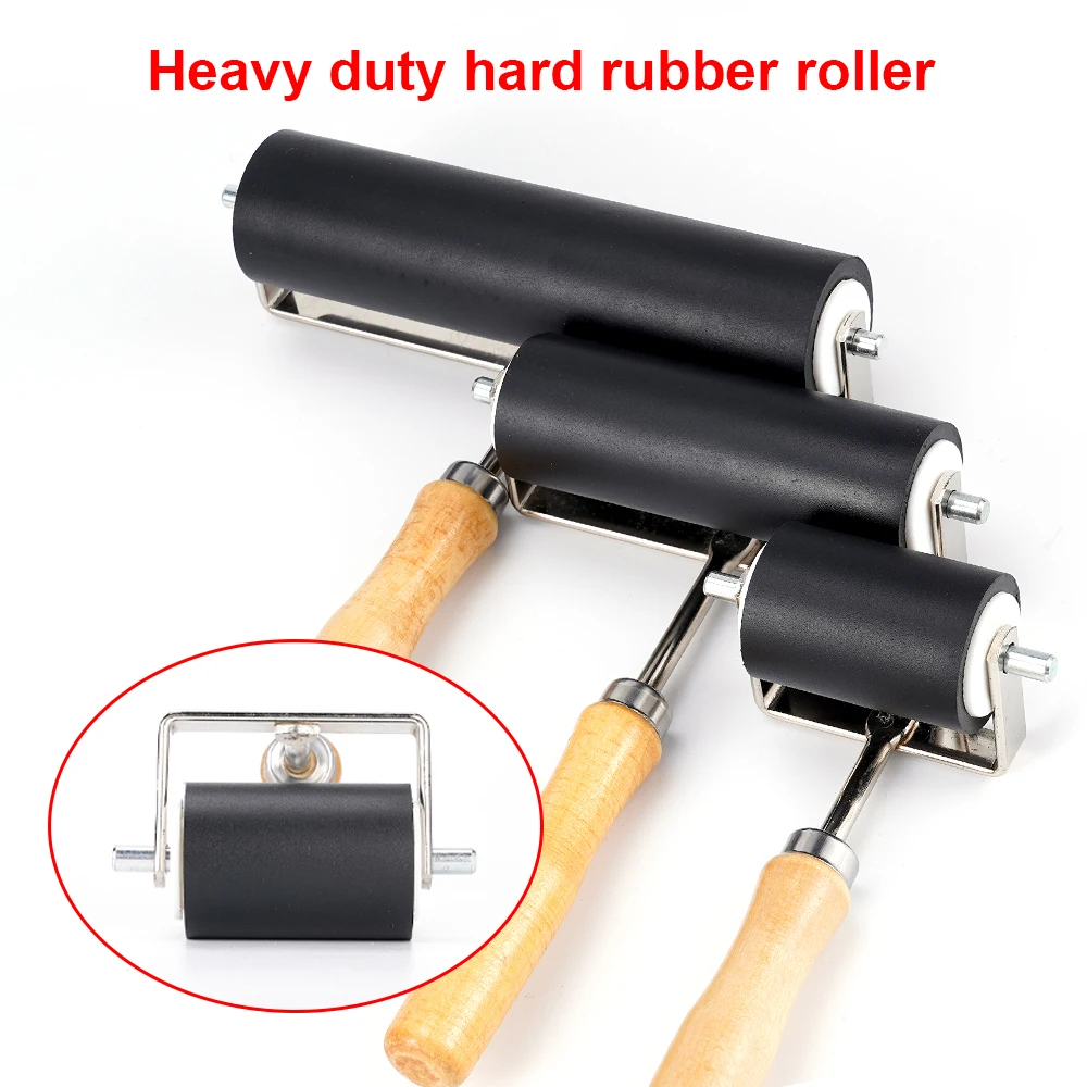 Professional Rubber Roller Brayer Ink Painting Printmaking Roller Art Craft Projects Ink Stamping Tool Home Paint Roller Tool thumbnail 3