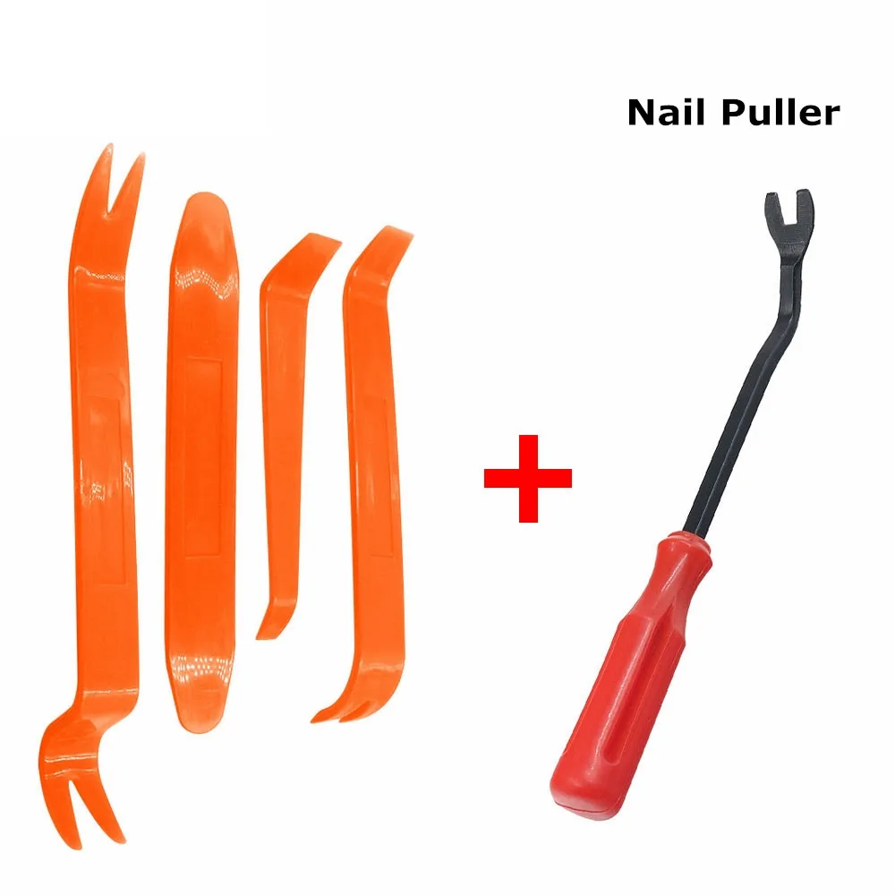 4pcs/Set Portable Car Panel Removal Tool Kit Nail Puller Radio Audio Door Pry Repair Clip Trim Dash Removal Installer Hand Tool thumbnail 2