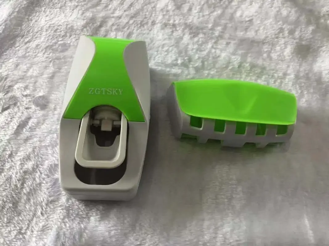 Bathroom Accessories Automatic Toothpaste Dispenser Dust-proof Toothbrush Holder Wall Mount Stand Toothpaste Squeezers Tooth thumbnail 4
