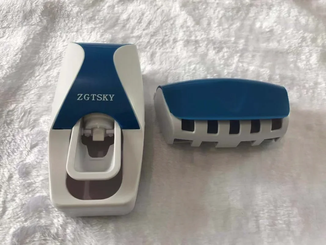 Bathroom Accessories Automatic Toothpaste Dispenser Dust-proof Toothbrush Holder Wall Mount Stand Toothpaste Squeezers Tooth thumbnail 5