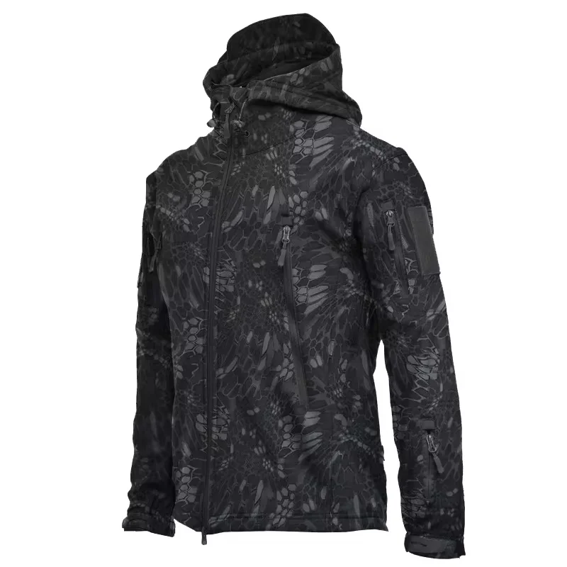 Military Shark Skin Soft Shell Jackets Men Tactical Windproof Waterproof jacket men Army Combat Jackets Mens Hooded Bomber Coats thumbnail 6