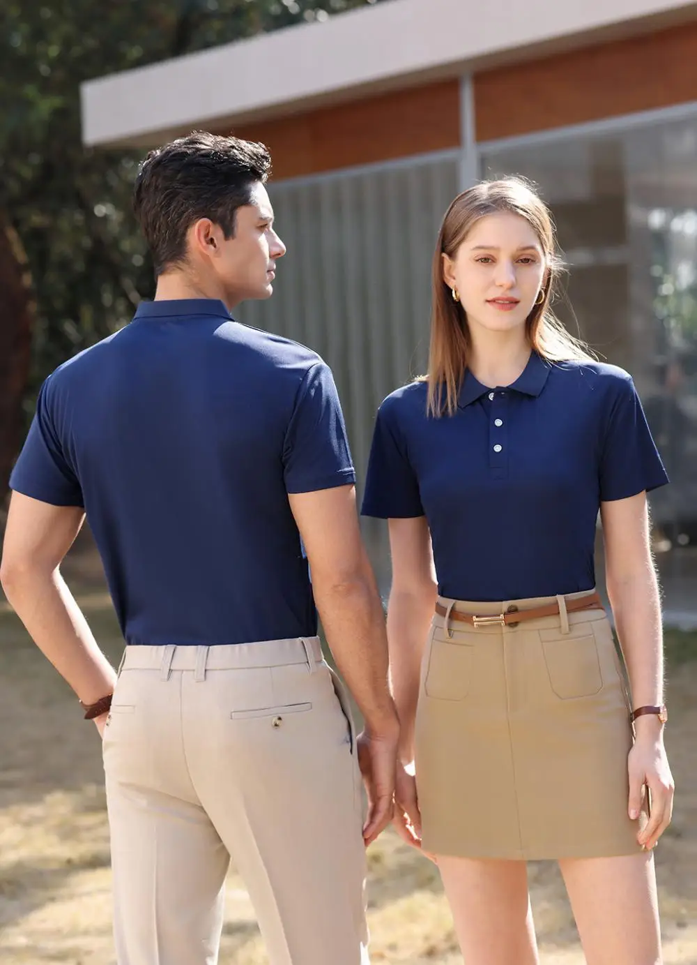 Custom Logo Lapel POLO Shirt Couple Summer Short Sleeve Moisture transfer t shirts Men Women Summer Simple Casual Tops thumbnail 3