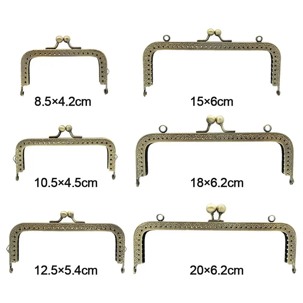 Mini Metal Purse Frame Kiss Clasp Bag Hardware Vintage Bag Kiss Clasp Lock Purse Clasp Frame Bag Making thumbnail 2