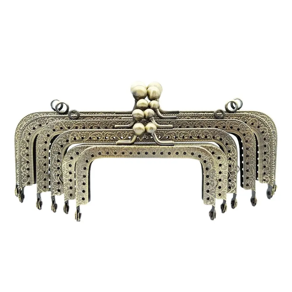 Mini Metal Purse Frame Kiss Clasp Bag Hardware Vintage Bag Kiss Clasp Lock Purse Clasp Frame Bag Making thumbnail 5