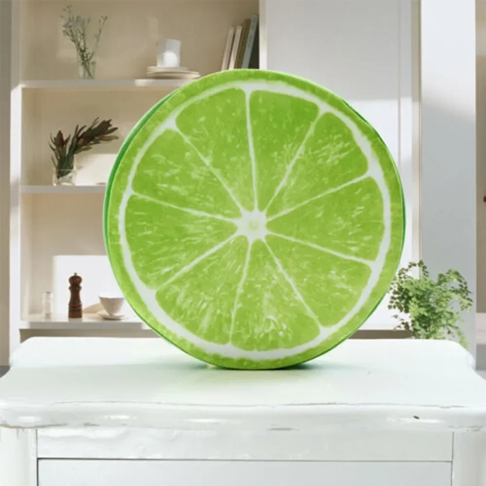 Cartoon Fruits Print Round Bar Chair Cushion Cover Anti-Slip Seat Cushion Slipcover Soft Stool Cushion Covers For Living Dining thumbnail 6