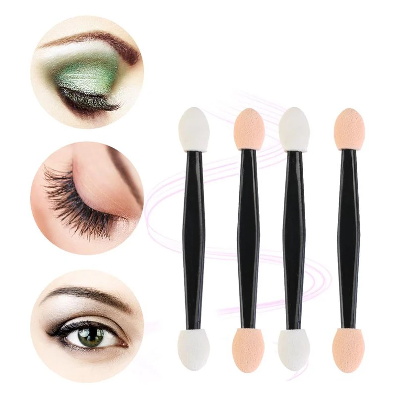 5/30/50/100pcs Make up Eye Shadow Brushes Beauty Makeup Tool Reusable Dual Sided Sponge Stick Portable Applicator Accessories thumbnail 3