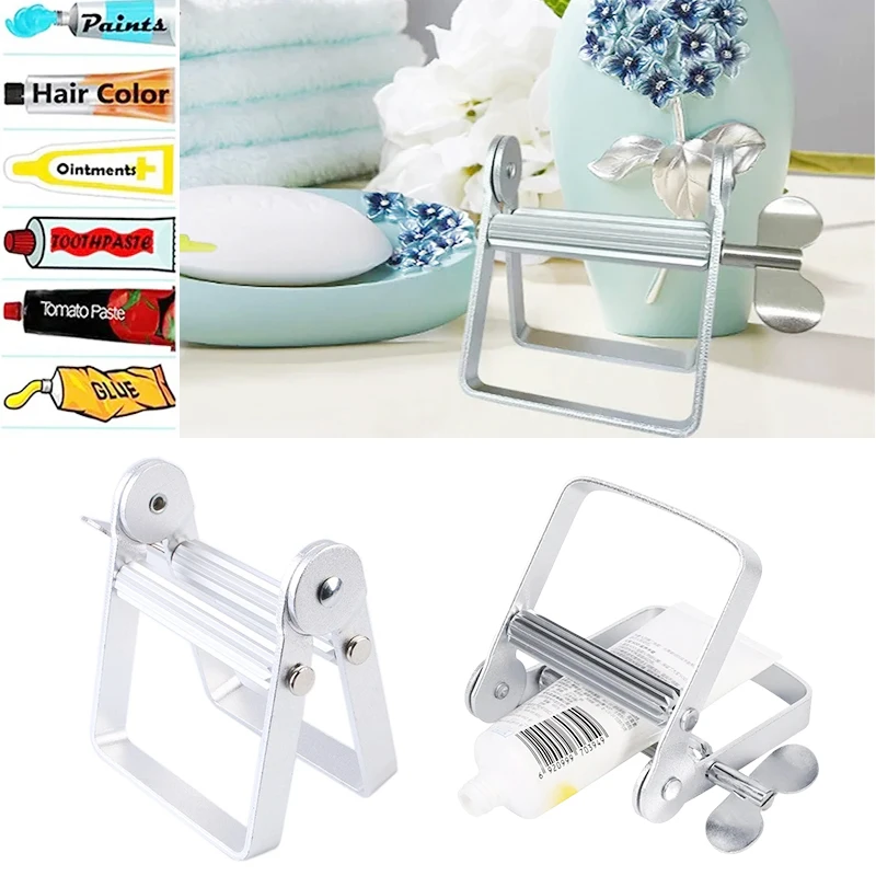 Aluminum Large Metal Tube Squeezer & Mini Key Metal Tube Squeezer Roller Kit Hairdressing Hair Color Dye Hand Cream Toothpaste thumbnail 2