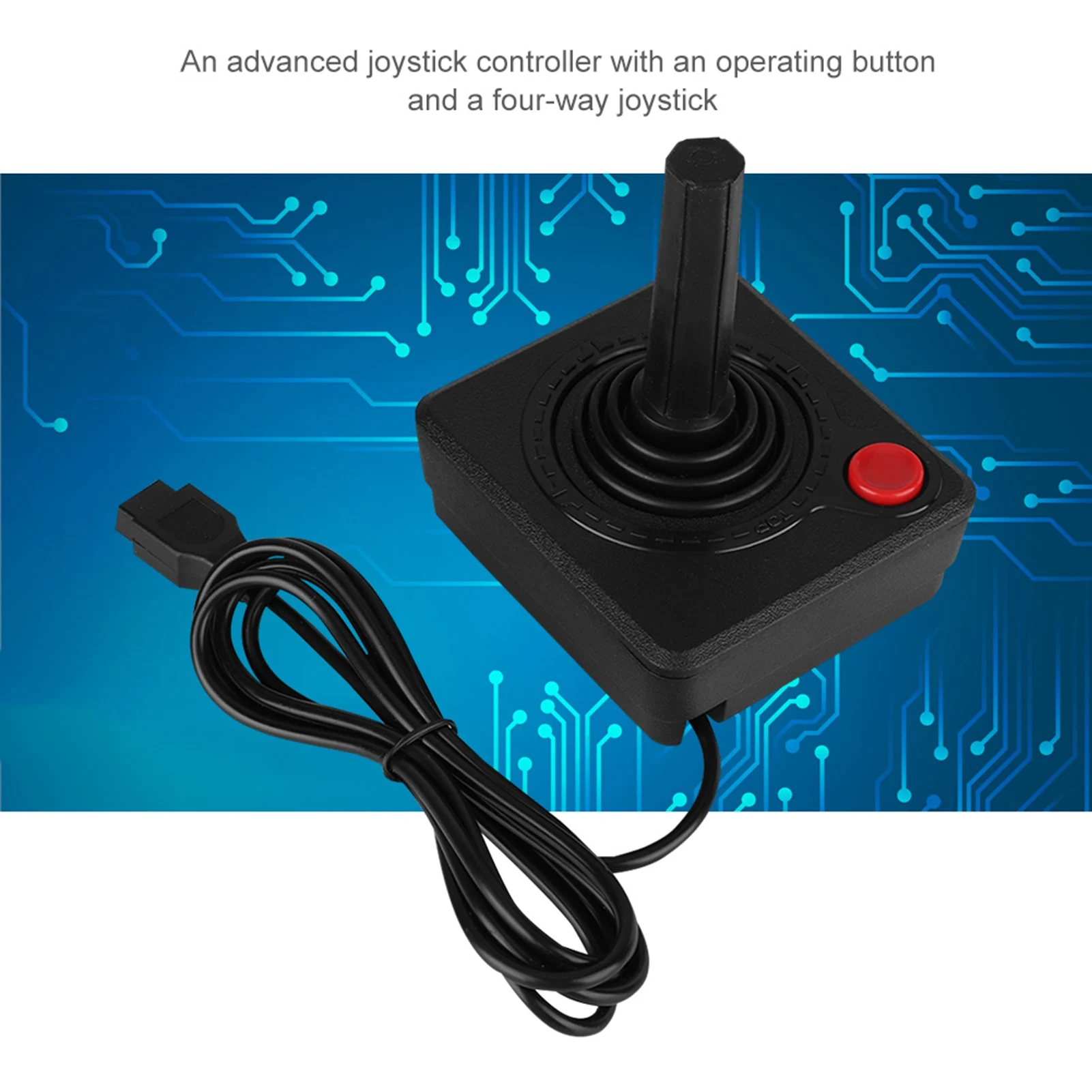 Ergonomic Comfortable Wireless Controller Analog Stick Wear Resistant 3D Analog Joystick Friendly Materials ABS for Atari 2600 thumbnail 5