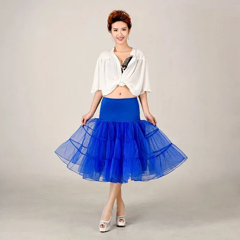 Short Tutu Petticoat Crinoline 50s Swing Vintage Tutu 26" Retro Underskirt Petticoat Fancy Net Rockabilly thumbnail 3