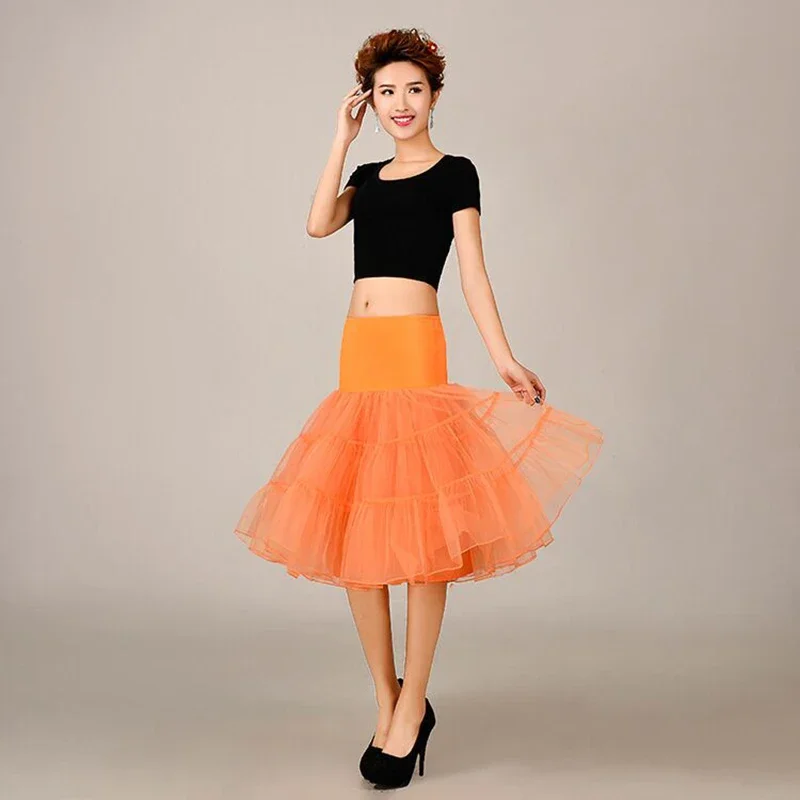 Short Tutu Petticoat Crinoline 50s Swing Vintage Tutu 26" Retro Underskirt Petticoat Fancy Net Rockabilly thumbnail 4
